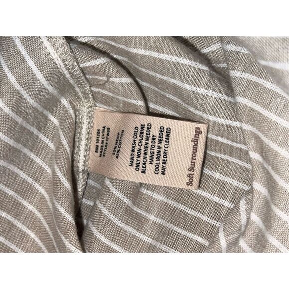 SOFT SURROUNDINGS Chasia Dress Medium Hemp Blend sleevless pockets shell button - Picture 7 of 8